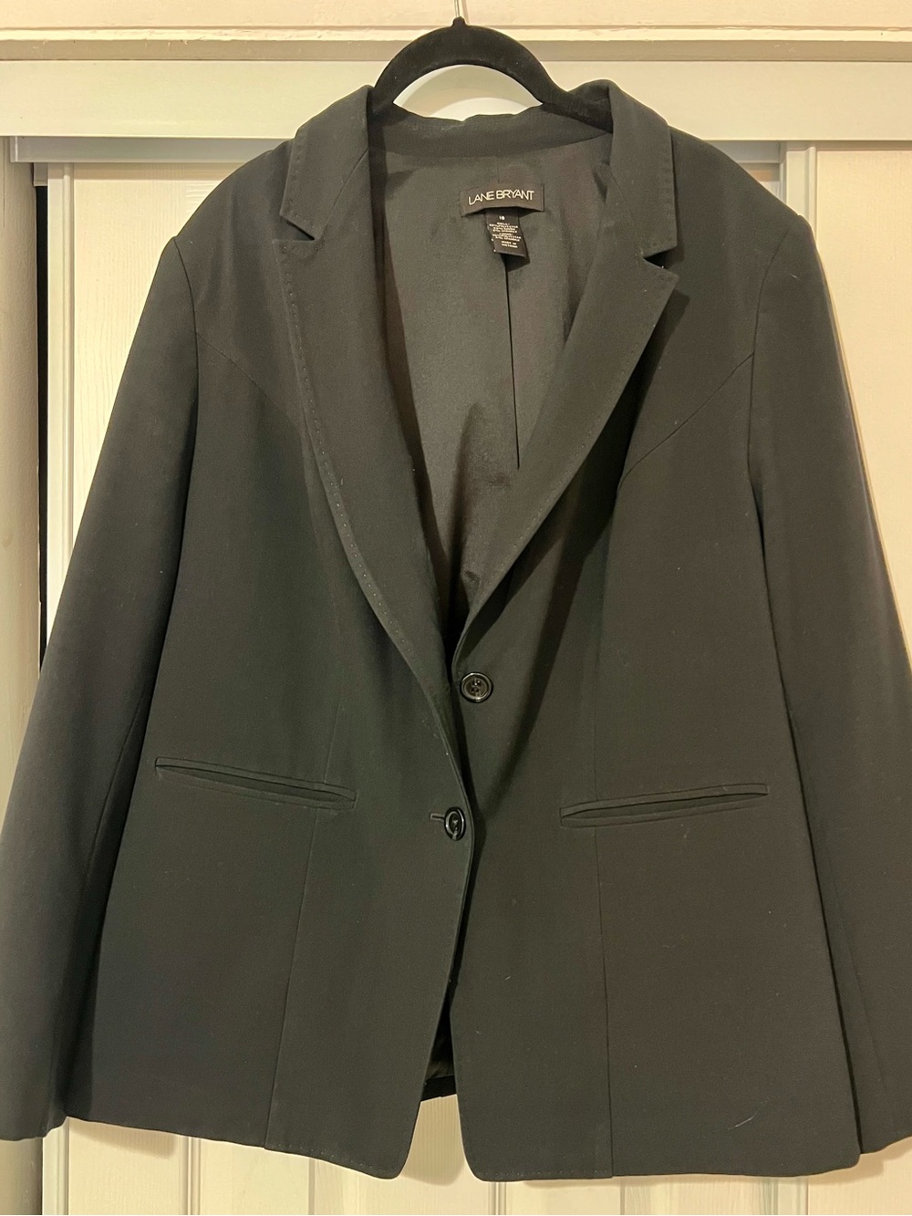 Lane Bryant Black Women's Blazer - Classic Two-Button size 18